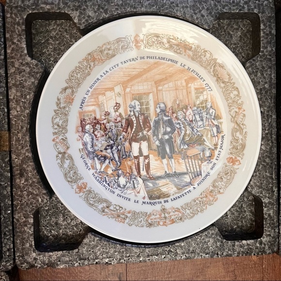 6 new in box D’ARCEAU-LIMOGES Lafayette Collectors porcelain plates 1973 - Picture 5 of 14